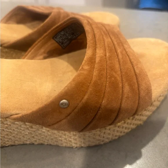 UGG Women's Alvina Tan Slide Sandals-EUC - Picture 4 of 10